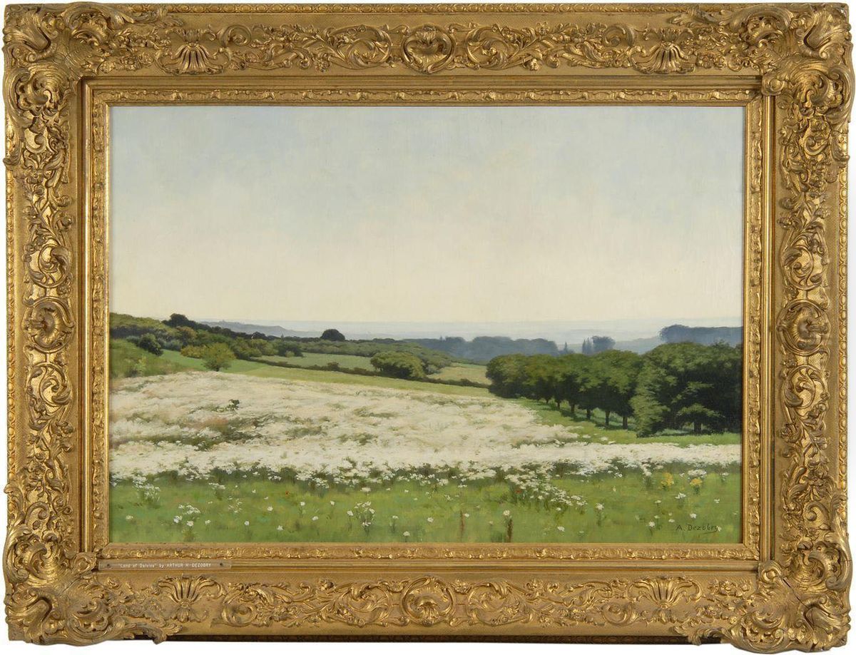 European Landscape Oil Painting by Arthur Henry Louis Dezobry