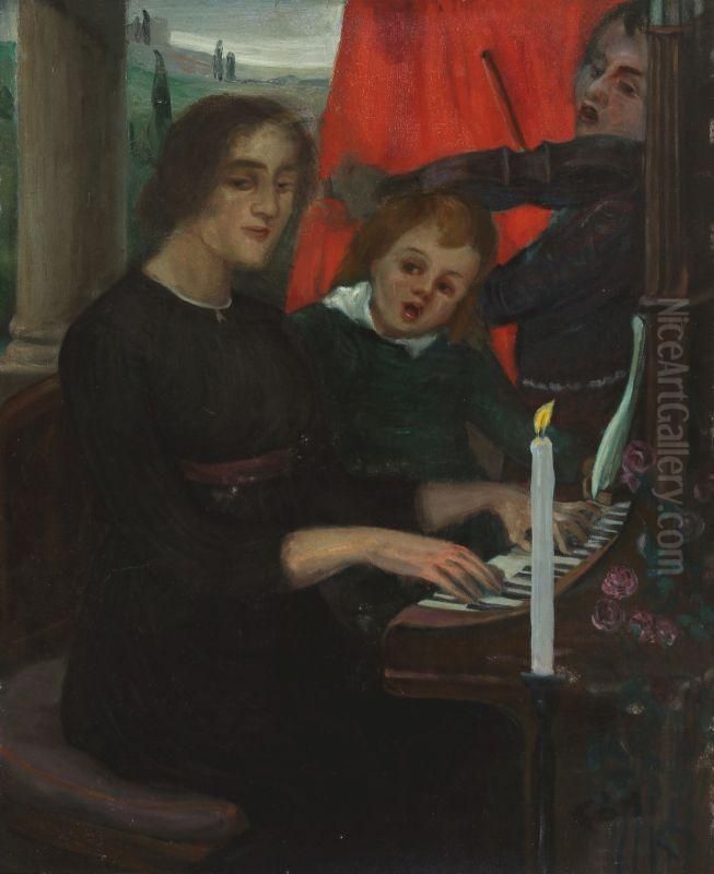 Concerto Oil Painting by Fay Dezso