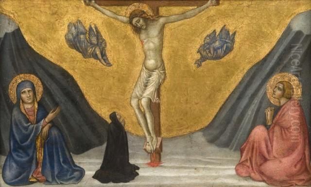 Crucifixion Avec Une Donatrice Oil Painting by Taddeo Di Bartolo
