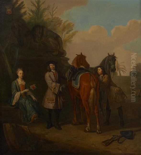 Depart Pour Lucques Oil Painting by Martino Di Bartolomeo Di Biagio