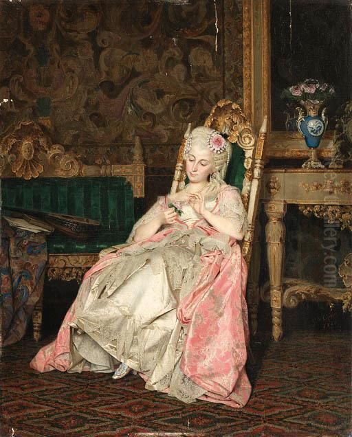 The Rose Oil Painting by Giacomo Di Chinico