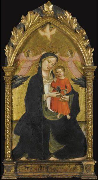 Madonna And Child Flanked By Two Angels Oil Painting by Dal Giovanni Marco Di Ponte
