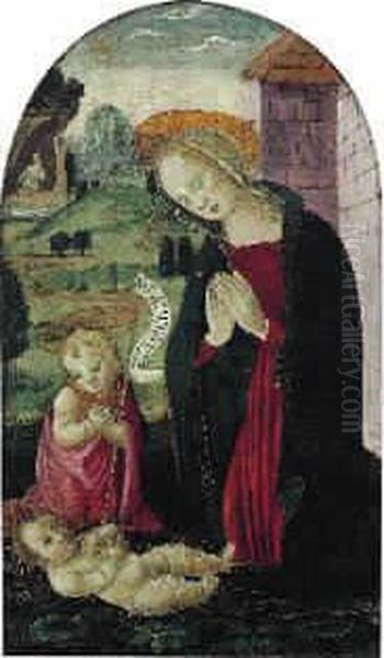 Tempera Sur Panneau, Une Planche, Non Parquete, Cintre Dans La Partie Superieure. Oil Painting by Bernardo Stefano Di Rosselli