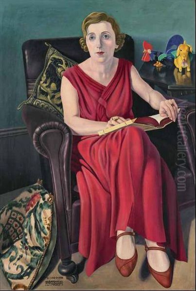 Ritratto Della Signora Wighi Oil Painting by Cagnaccio Di San Pietro