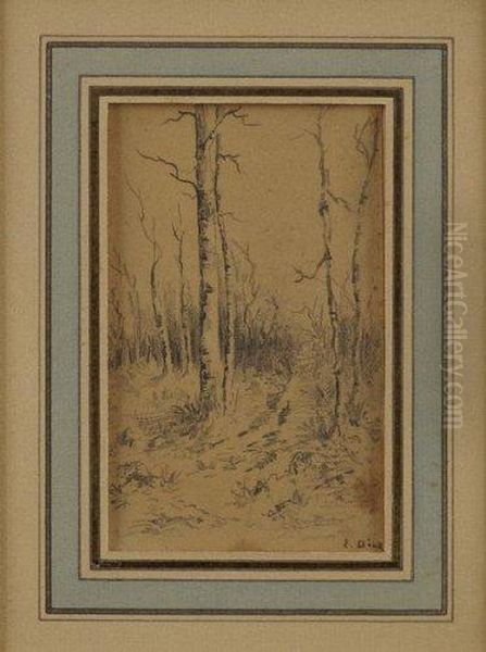 Paysage Aux Grands Arbres Oil Painting by Emile Diaz De La Pena