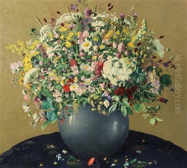 From Czech Meadows And Forests Oil Painting by Xaver Frantisek Diblik