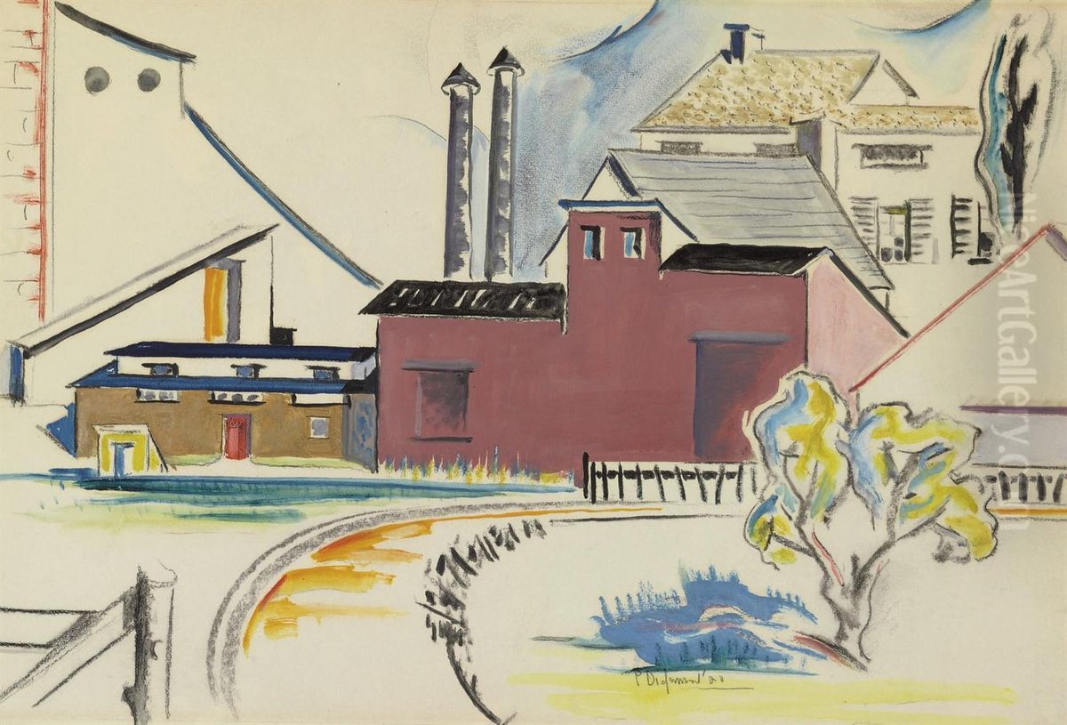 The Factory Oil Painting by Preston Dickinson