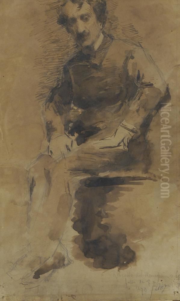 Ritratto Del Sig. Cova Oil Painting by Francesco Didioni