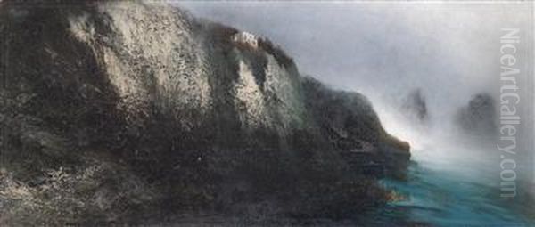 Landscape On Capri Oil Painting by Karl Wilhelm Diefenbach