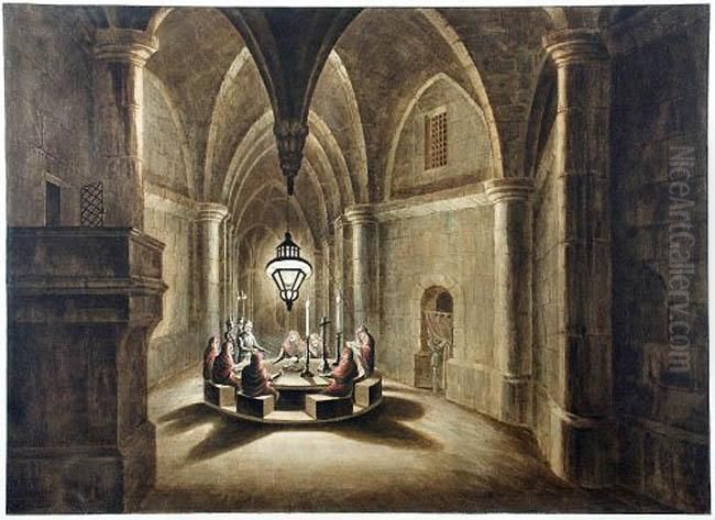 Inkwizycja Podziemna Oil Painting by Fryderyk Krzysztof Dietrich