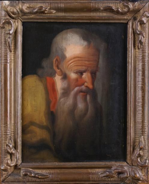 Portrait D'homme De Profil Oil Painting by Christian Wilhelm Ernst Dietrich