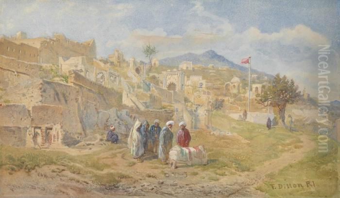 Arab Cemetery, Tetouan, Morocco Oil Painting by Frank Dillon
