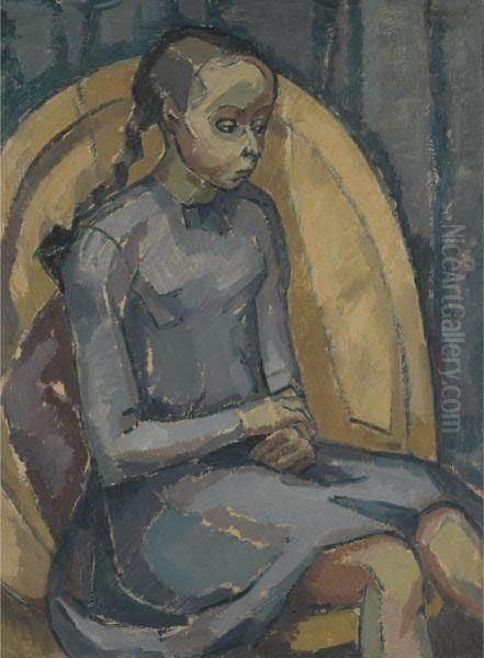 Portrait Of A Young Girl Oil Painting by Jessica Stewart Dismorr