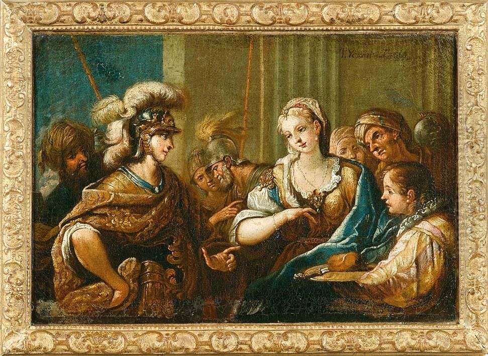 David E Abigail Oil Painting by Giuseppe Diziani