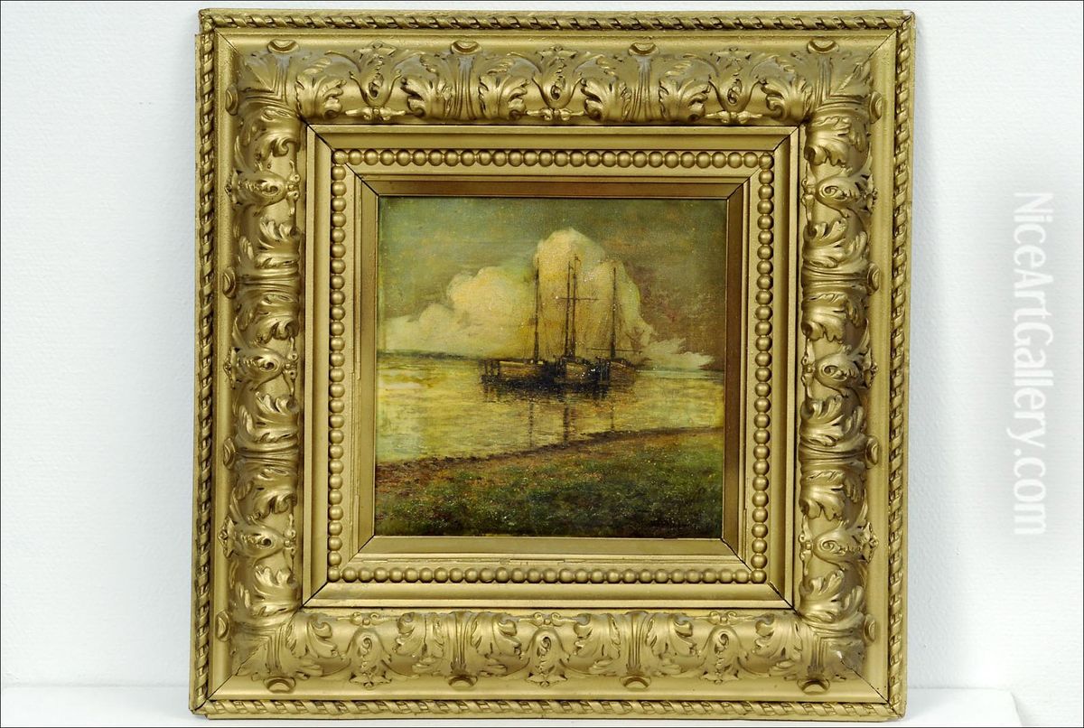 Laivojarannikon Tuntumassa - Fartyg Vid Kusten Oil Painting by Dmitry Emil'Evich Martens