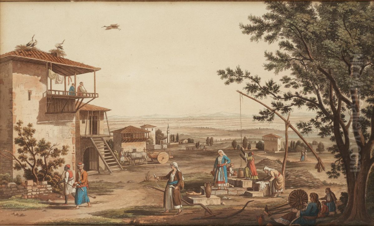 Views From Southern Europe Oil Painting by Edward Dodwell