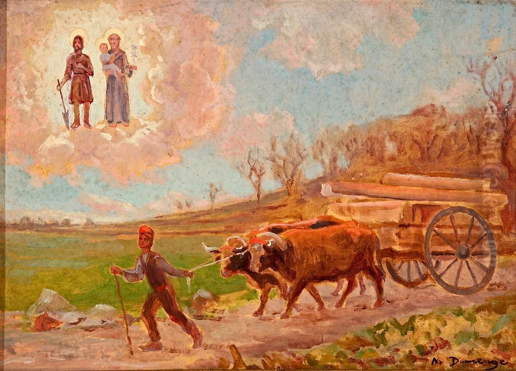 Ex-voto Oil Painting by Melchor Domenge Y Antiga