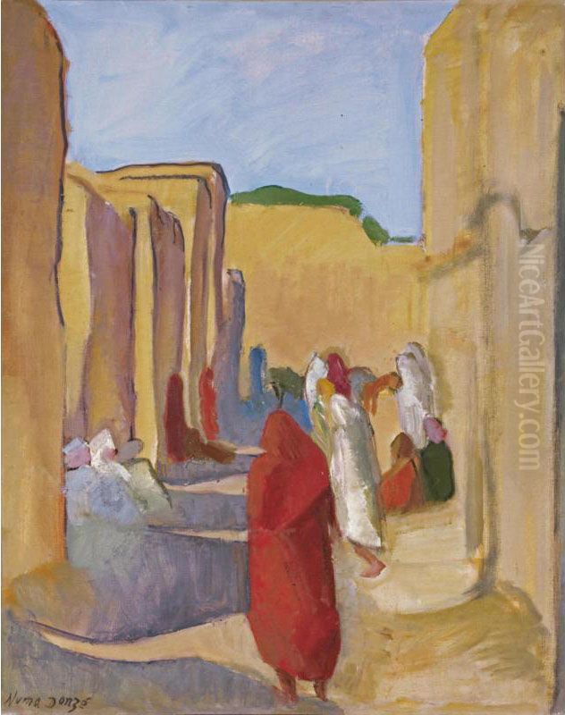 Strassenszene In Marokko
Street Scenery In Morocco Oil Painting by Numa Donze