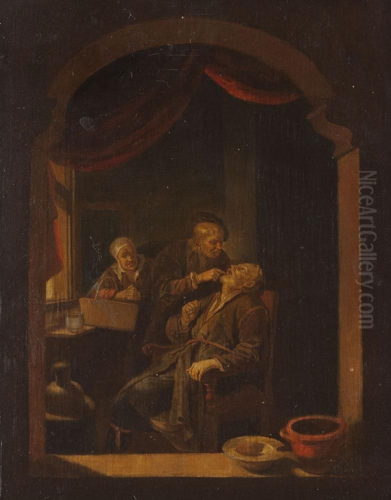 Beim Zahnarzt Oil Painting by Gerrit Dou