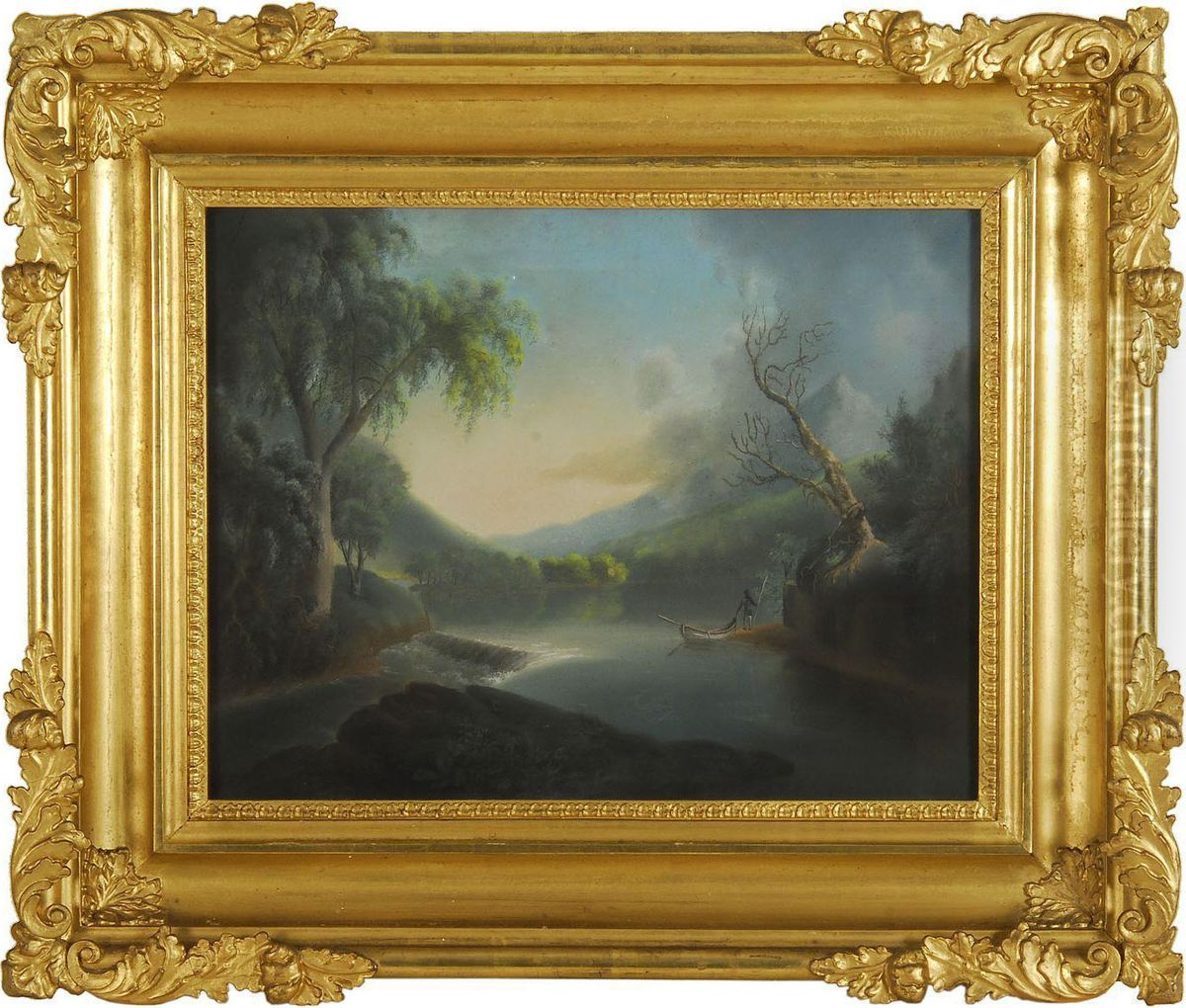 Fishing In The River Oil Painting by Thomas Doughty