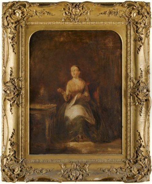 The Dolls Dress Maker Oil Painting by Douglas Cowper