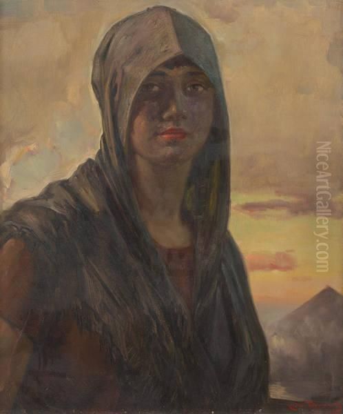 La Hiercheuse Oil Painting by Edmond Doumont