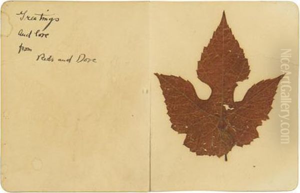 Greetings And Love From Reds And Dove Oil Painting by Arthur Garfield Dove