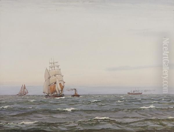 A Breeze In The Channel Oil Painting by Patrick Downie