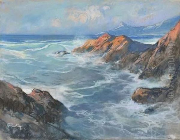 Cote Rocheuse Oil Painting by Leon Ernest Drivier