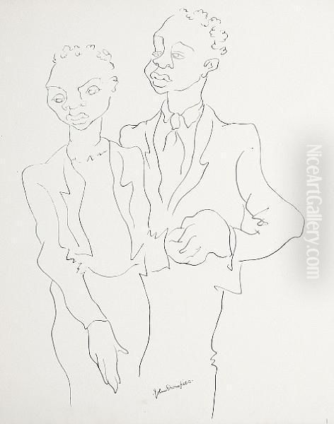 Non Europeans Only -thirty Six Drawings Oil Painting by John Marsden Dronsfield