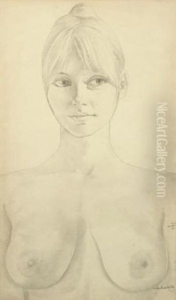 Female Nude Study; Together With 16 Other Nude Studies Oil Painting by John Marsden Dronsfield
