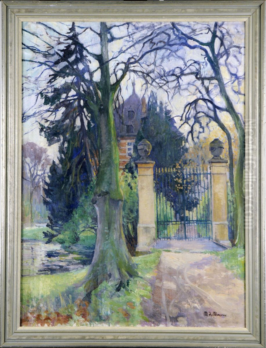 L'entree Du Chateau Oil Painting by Mathilde, Comtesse Du Monceau De Bergendael
