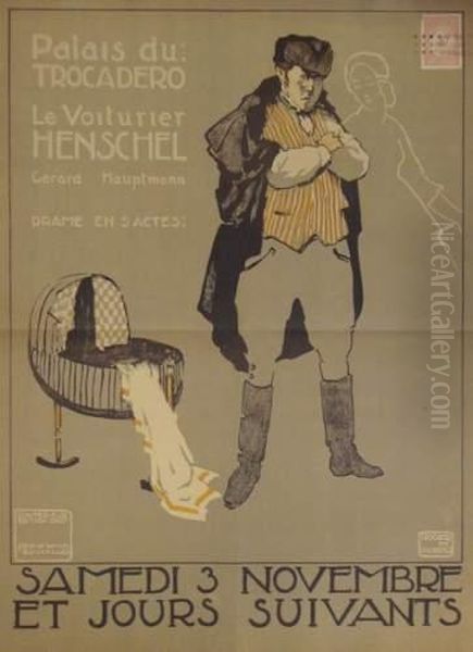 le Voiturier Henschel Oil Painting by Roger Maximilien Dubois