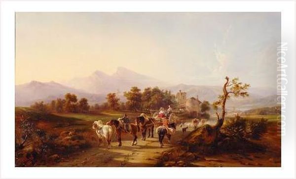 Le Retour Des Champs Oil Painting by Alexandre Dubuisson