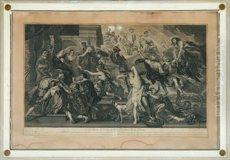 L'apotheose D'henri Iv Et La Regence De La Reine Oil Painting by Gaspard Duchange