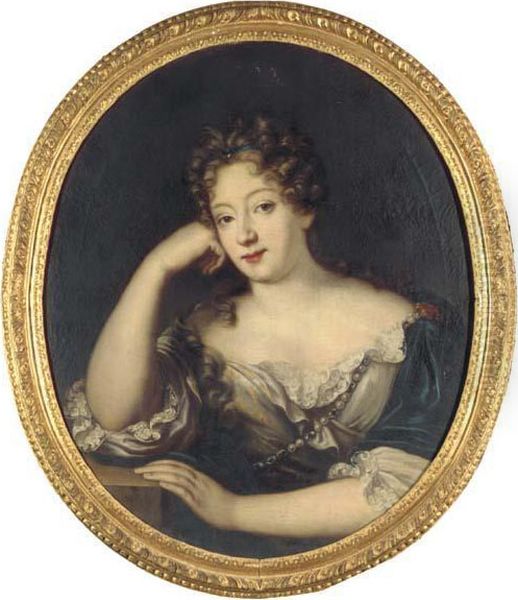 Portrait Of Maria Giovanna Battista Di Savoia Nemours, CalledMadama Reale, Duchess And Subsequently Regent Of Savoy (1644-1724) Oil Painting by Pierre C. Nicolas Dufour