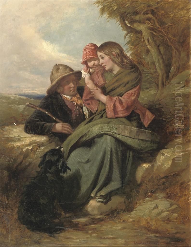 Leisure Moments Oil Painting by Charles Dukes