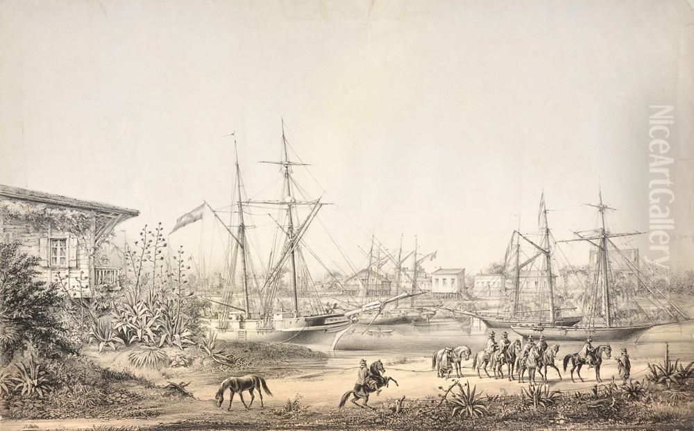 El Riachuelo Oil Painting by J D Dulin