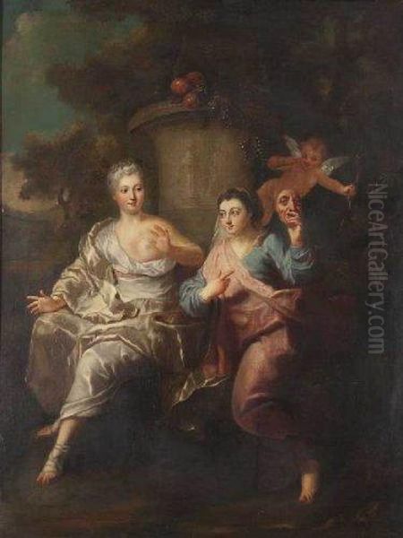 Vertumne Et Pomone Oil Painting by Pierre Dulin