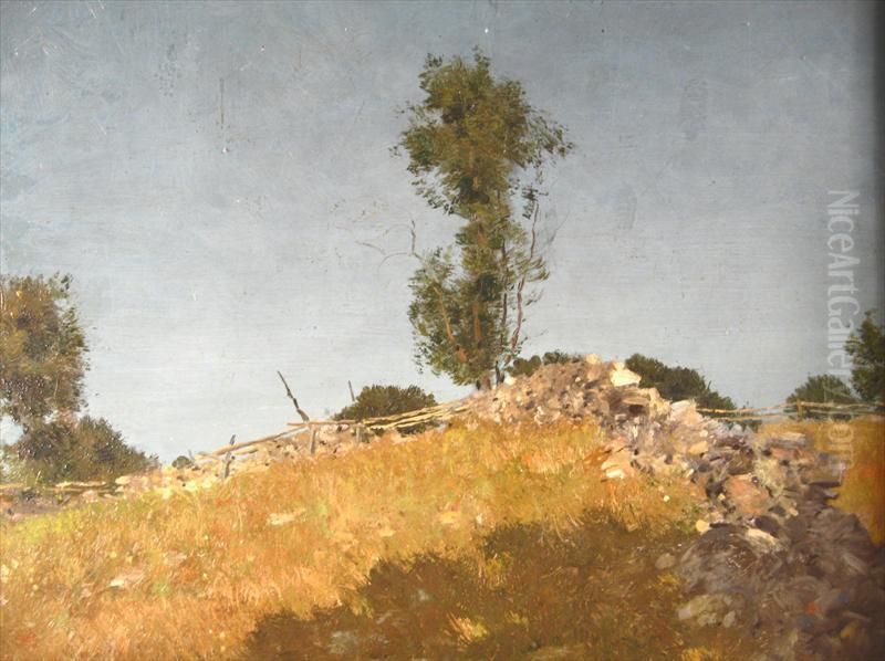 New England Landscape Oil Painting by Frank Vincent Dumond