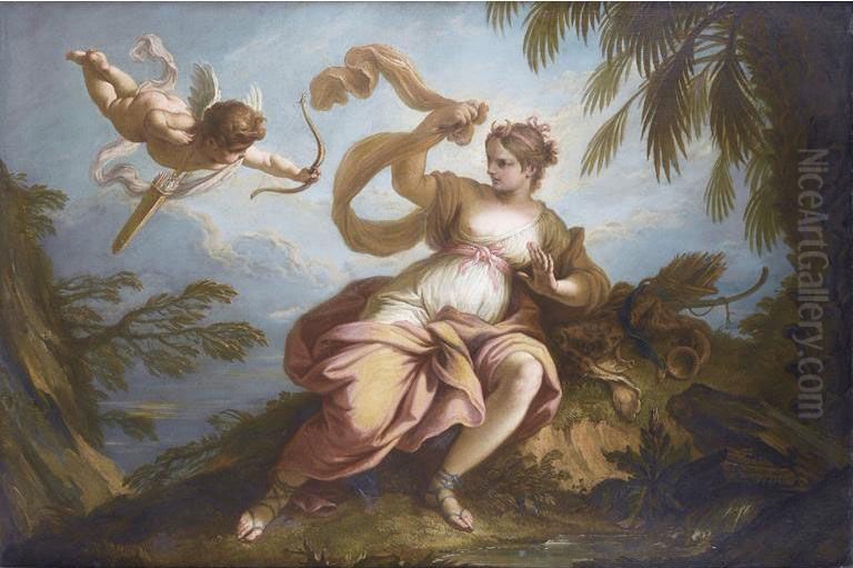 Diane Oil Painting by Jean Dumont (le Romain)