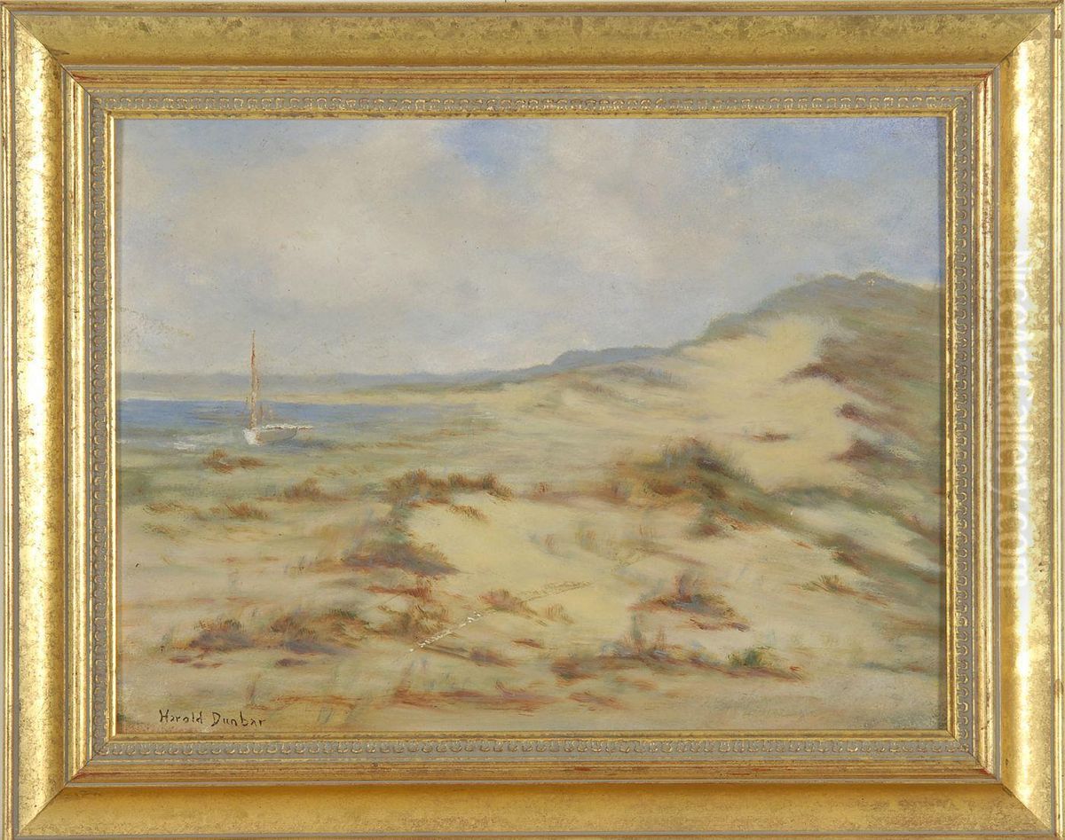 Dunes - Hazy Day Oil Painting by Harold C. Dunbar
