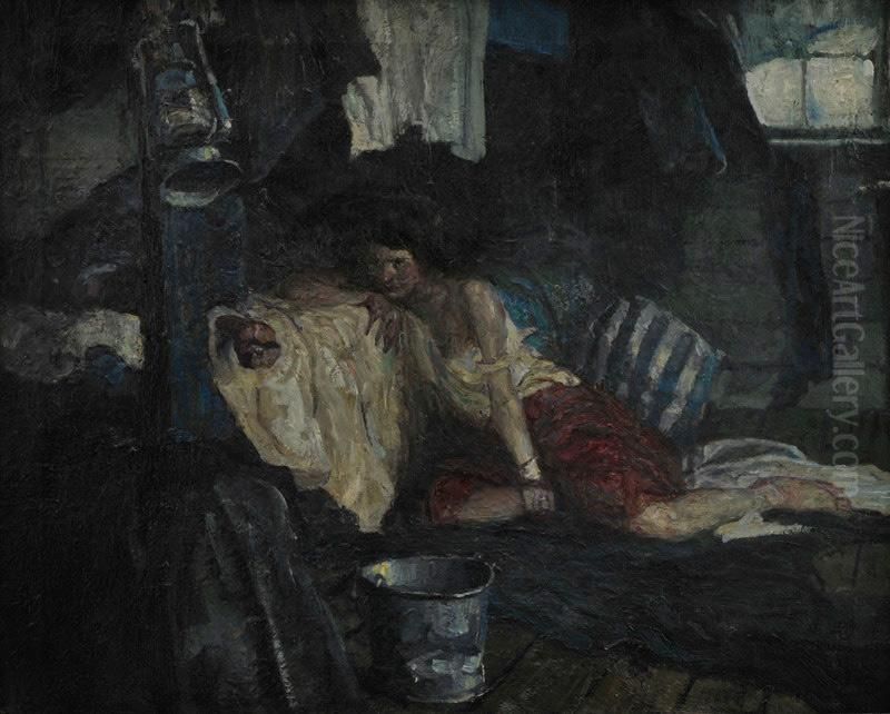 Prairie Drama Oil Painting by Harvey T. Dunn