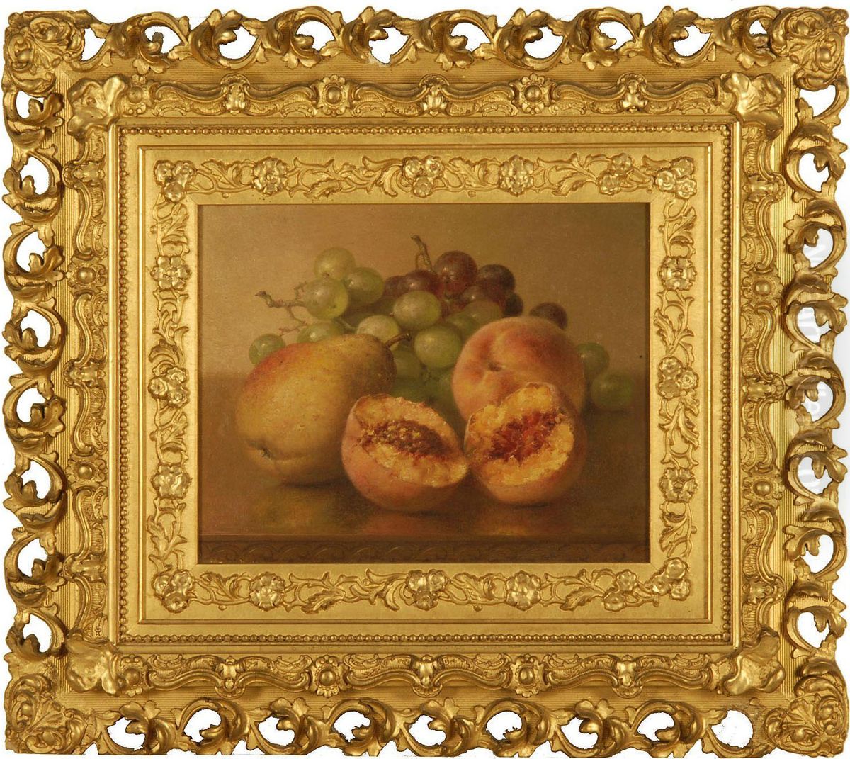 Still Life With Grapes, Pears And Peaches Oil Painting by Robert Spear Dunning