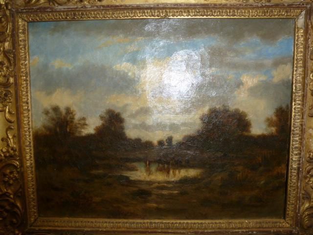 L'abreuvoir En Foret Oil Painting by Jules Dupre