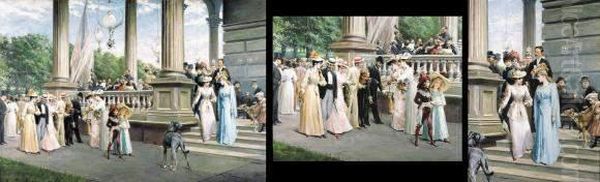 The Concert, Saratoga Springs N.y. (1890) Oil Painting by Franz Dvorak