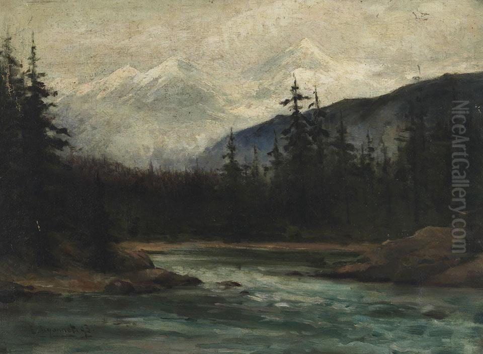 Otter Tail Mountains Oil Painting by Edmond Dyonnet