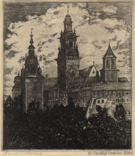 Zamek W Krakowie Oil Painting by Kazimierz Dzielinski