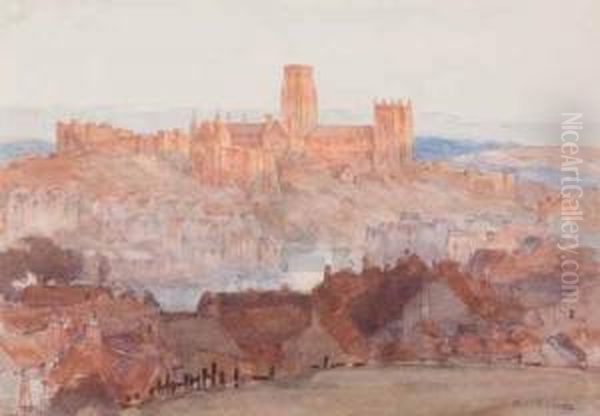 Glasgow University -- Correction To Title -- Durham Cathedral Oil Painting by Robert Eadie