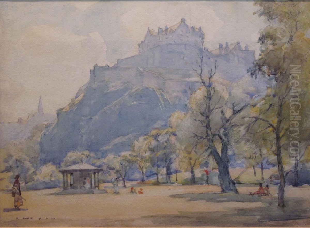 Edinburgh Castle Oil Painting by Robert Eadie